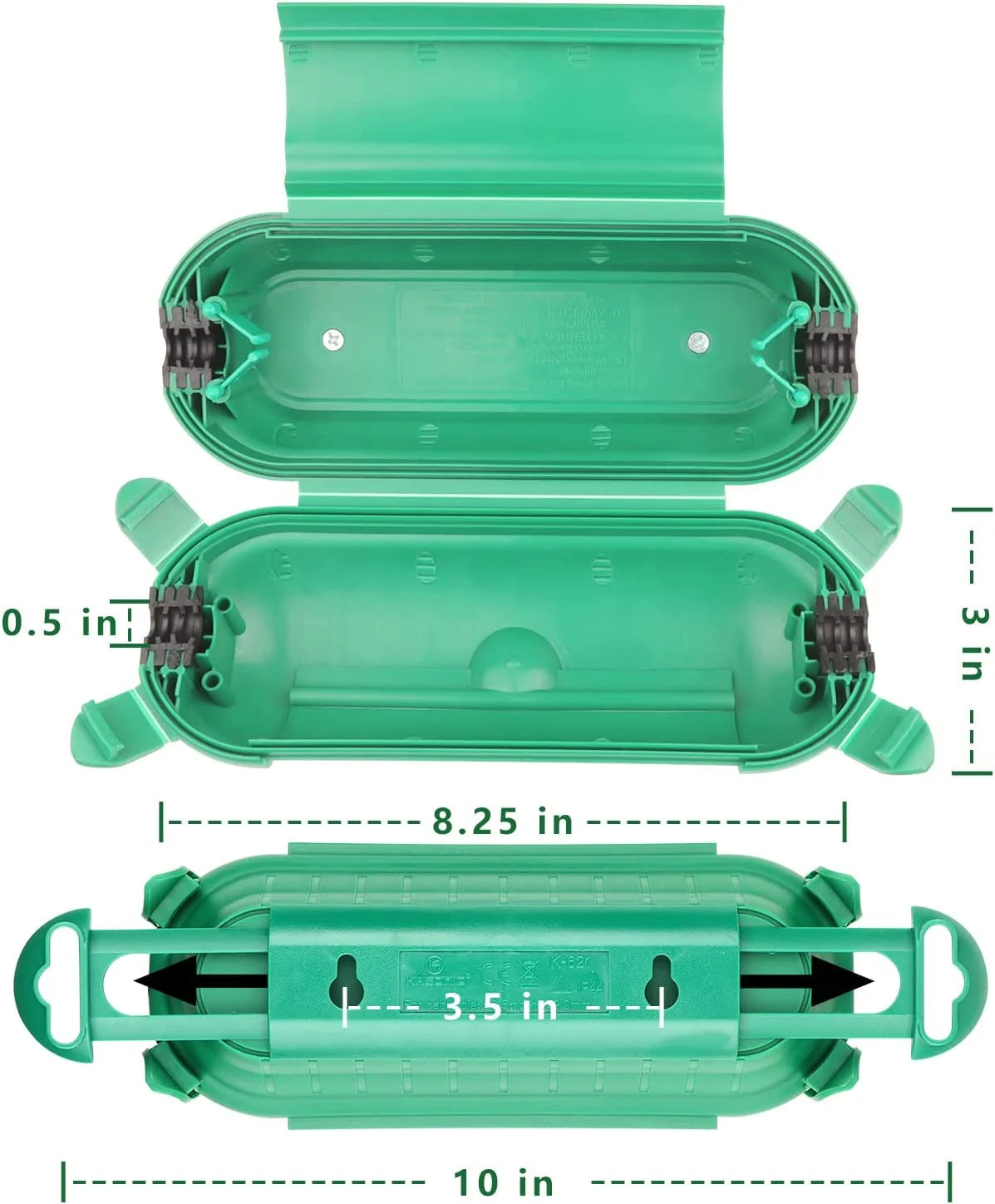 3 Pack Green Weatherproof Electrical Connection Box X85464