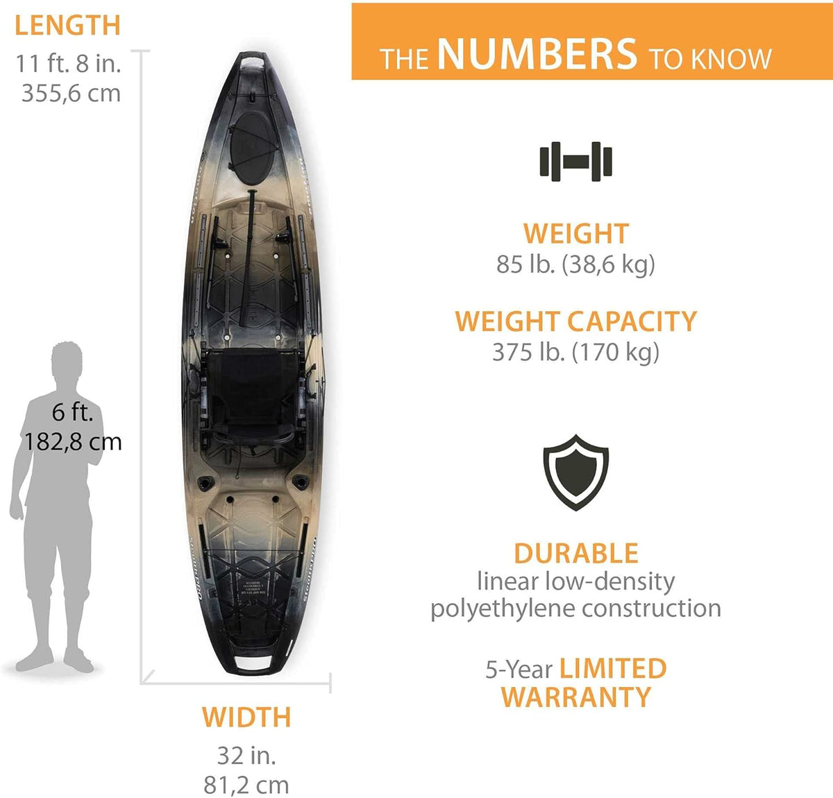 Stealth Pro Angler 118 Fishing Kayak Q7673