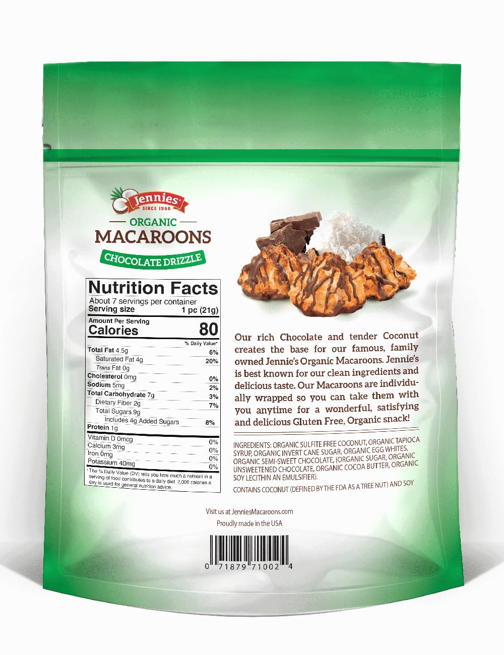 5.25 Ounce Chocolate Drizzle Macaroons L68925