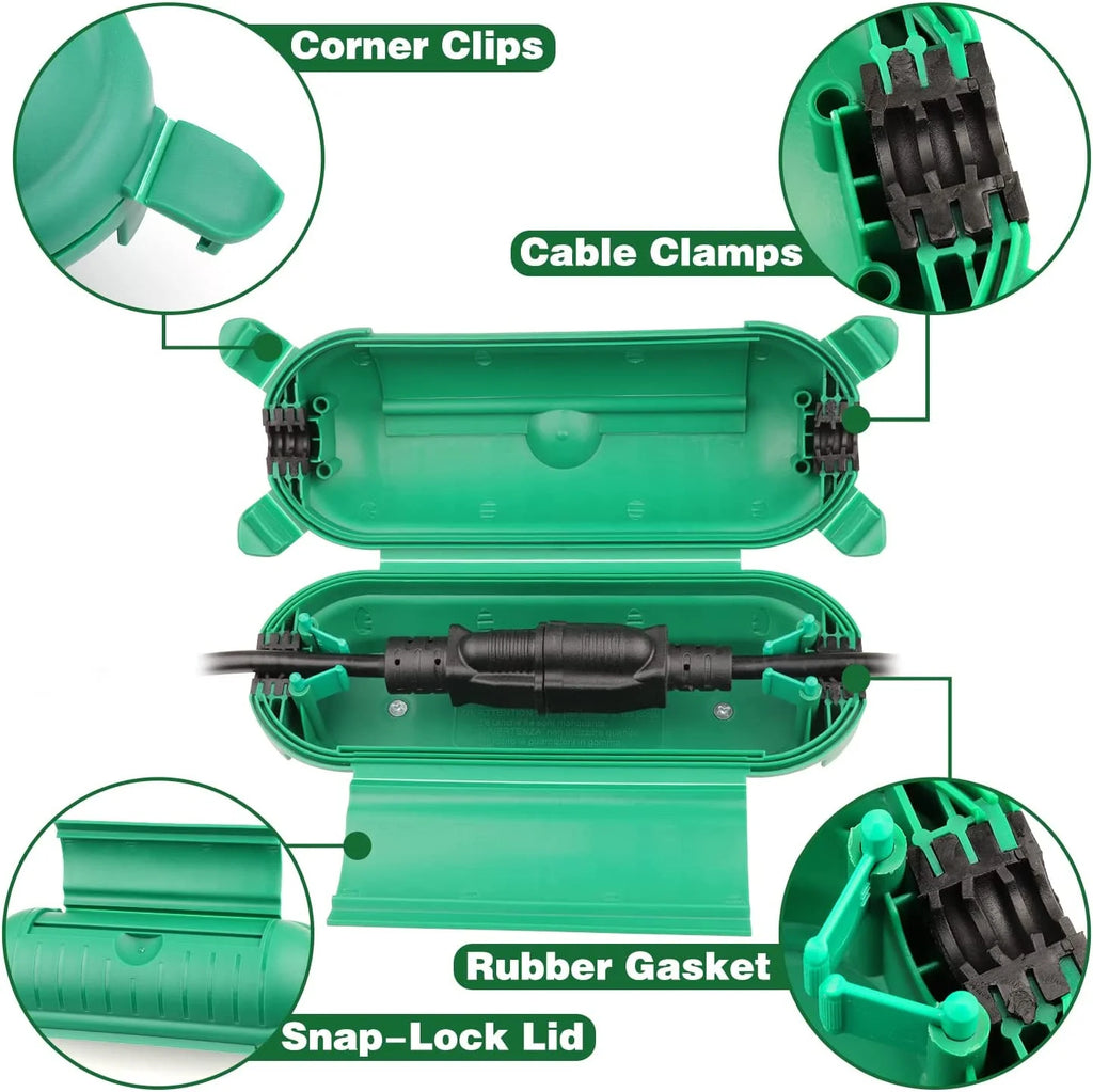 3 Pack Green Weatherproof Electrical Connection Box X85464