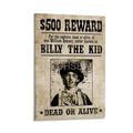 Retro Poster Old West Gunslinger Billy The Kid Wanted Poster 12x18inch D852