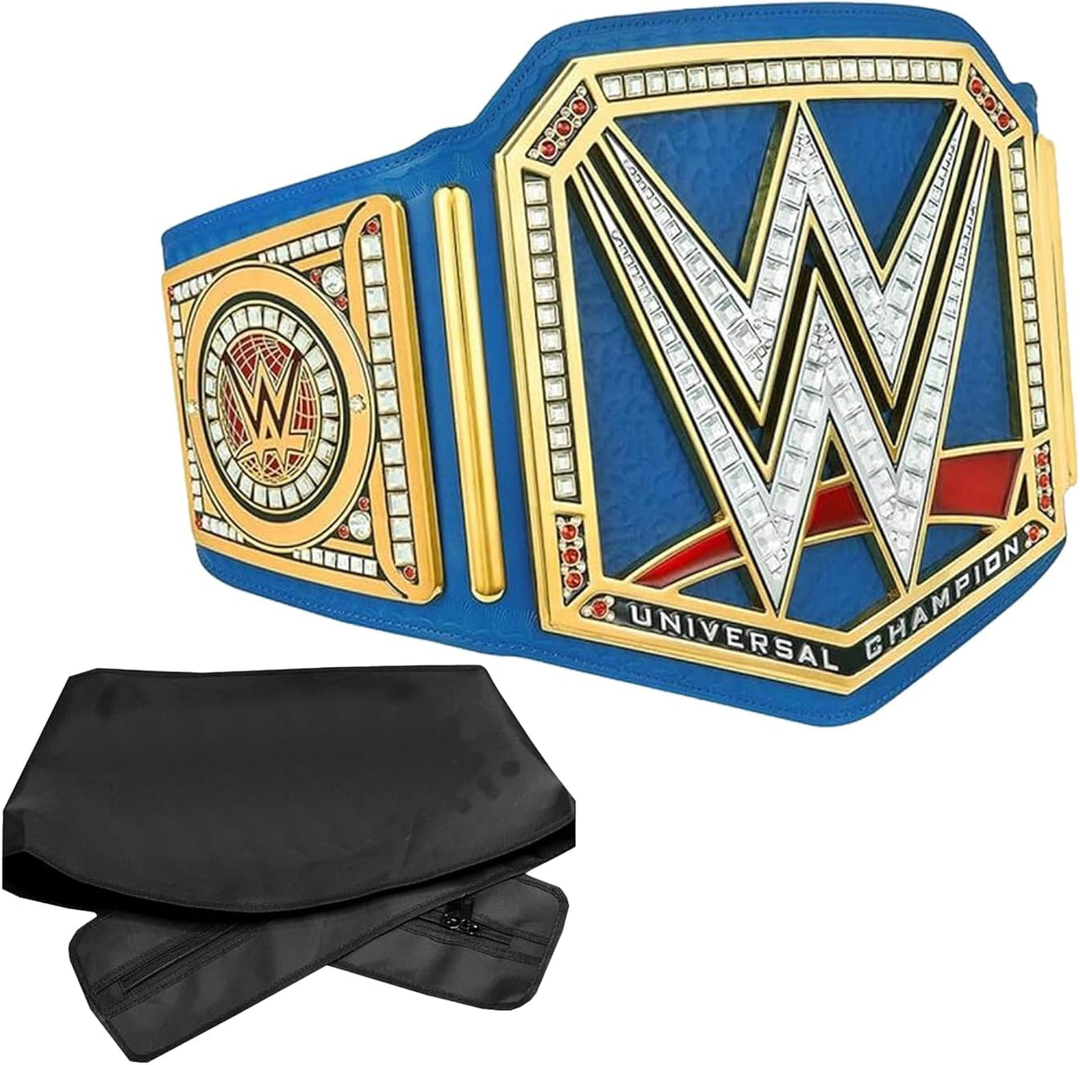 Universal Championship Title Belt Metallic Sideplates Adjustable Strap with Protector bag D92339