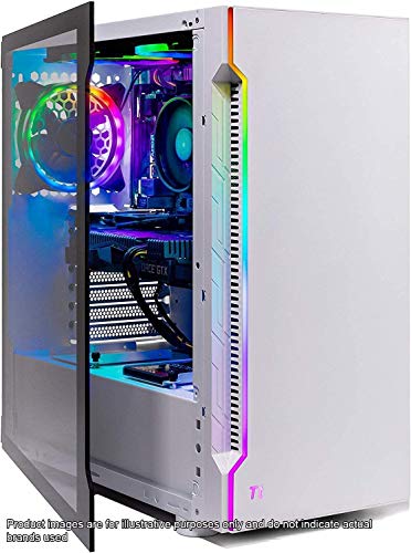 White Gaming Computer PC Desktop with Ryzen 5 3600, GTX 1650 Super 4G, 500GB SSD, 16GB DDR4 S797682