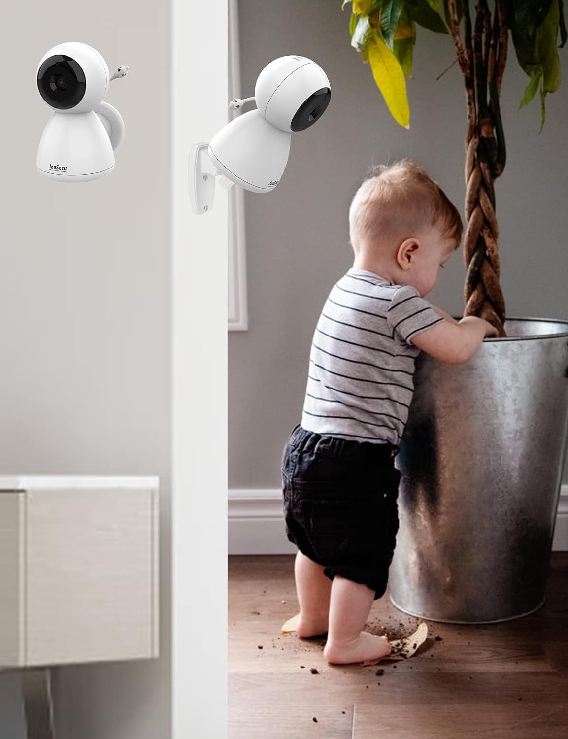Baby Monitor with 2 Camera and Audio 4.3 Inches LCD Split Screen C2710