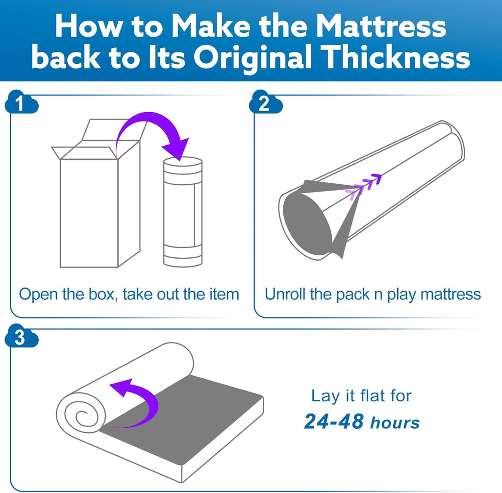 38’’x26’’ Waterproof Portable Crib Mattress Topper E26574