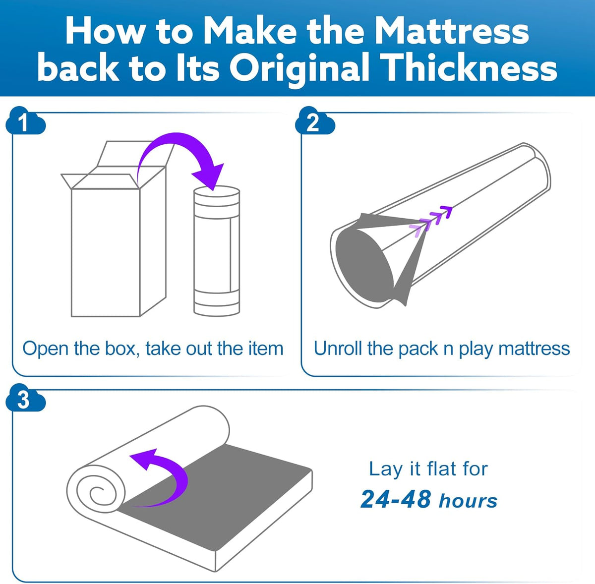 38’’x26’’ Waterproof Portable Crib Mattress Topper E26574