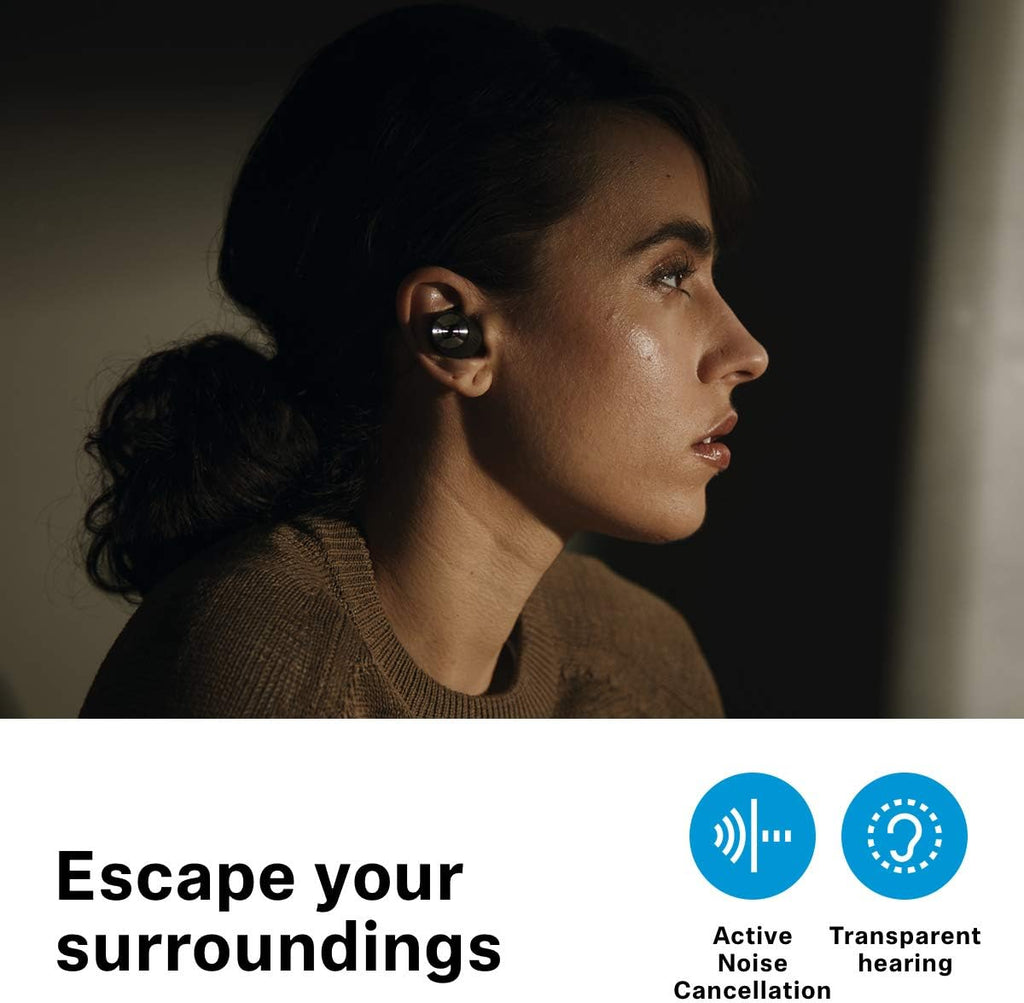 White Bluetooth Earbuds with Active Noise Cancellation Z966