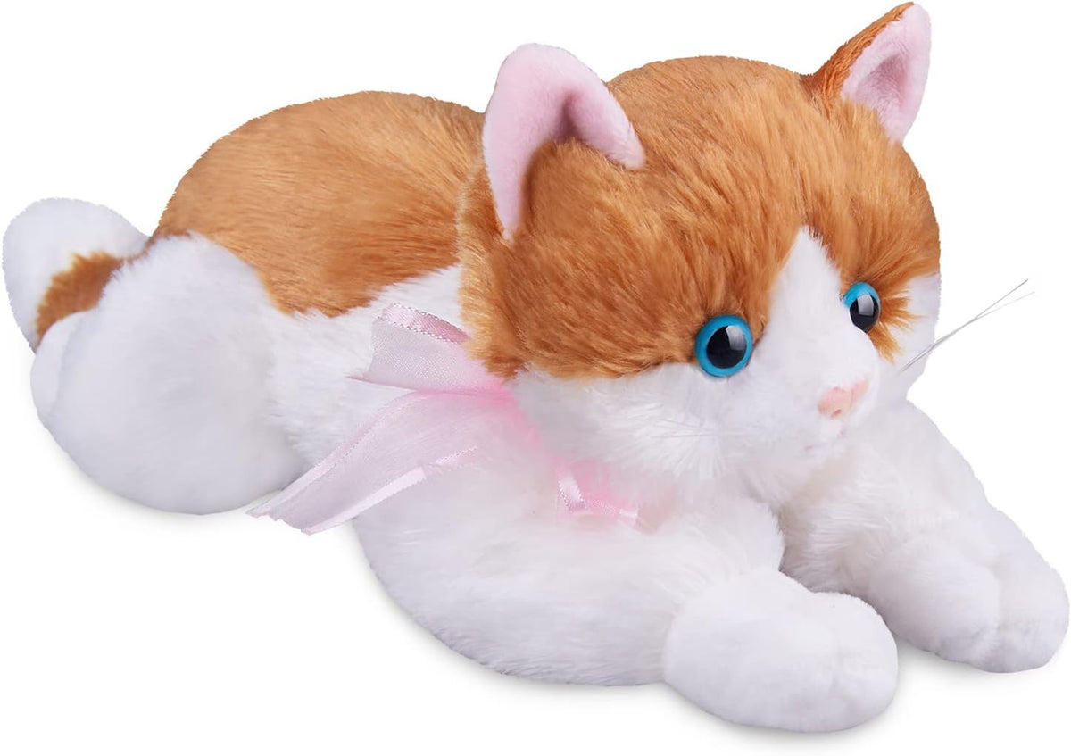 White Plush Cat Stuffed Animal Toy Set T24801