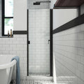 Matte Black Clear Semi-Frameless Hinged Shower Door W2999