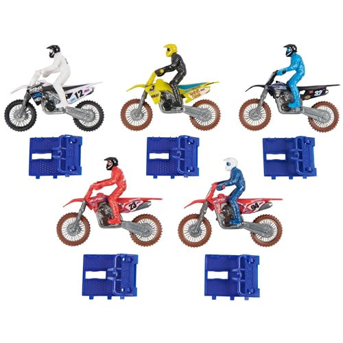 5-Pack 1:24 Scale Die-Cast Motorcycles with Rider Figure C957938