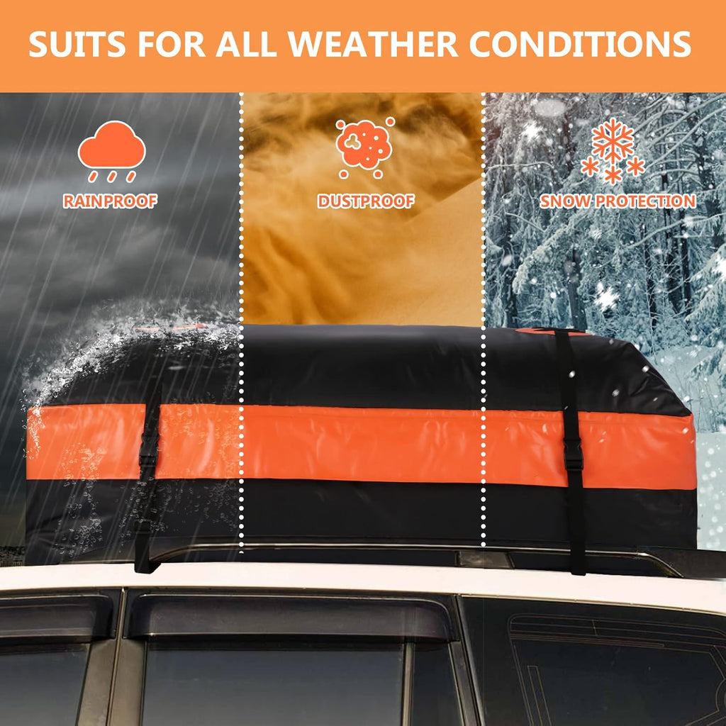 15 Cubic Feet Heavy Duty Waterproof Rooftop Cargo Carrier Y98851