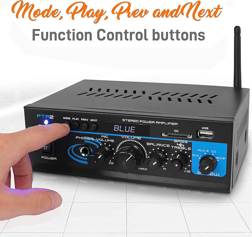 2X40W Bluetooth Mini Dual Channel Power Amplifier Q79033