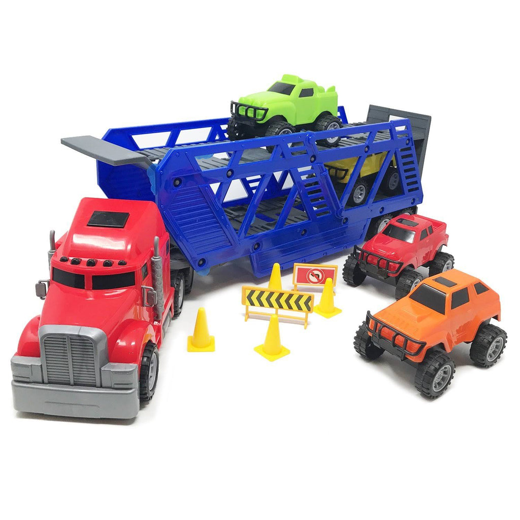 5-in-1 Truck Carrier Toy with Trailer Y565