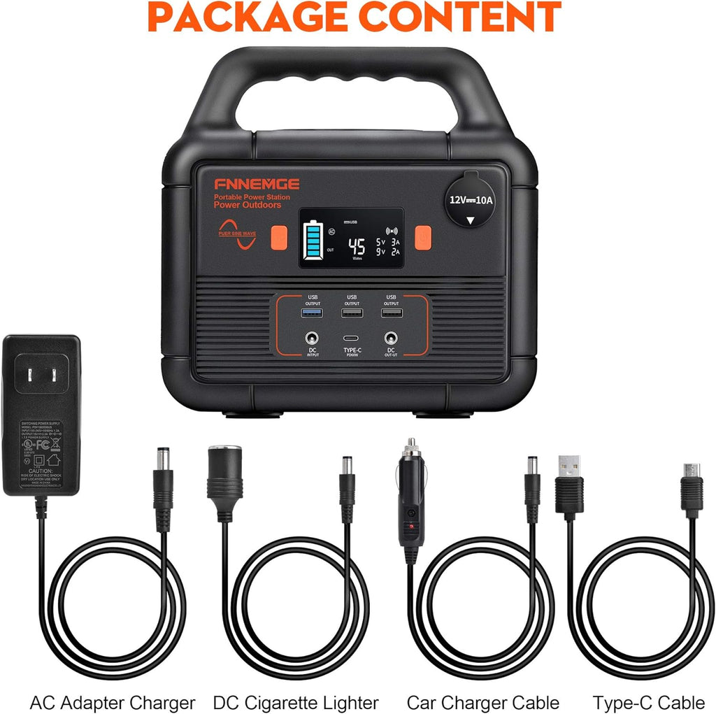 300W Portable Power Station, 266Wh Solar Generator, 72000mAh 60W PD Power Bank with Dual 110V AC Outlets C669