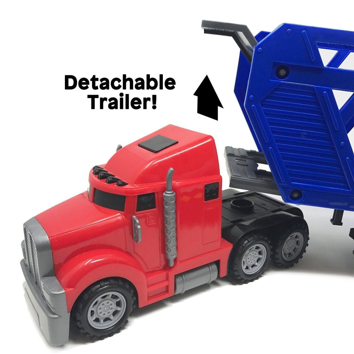 5-in-1 Truck Carrier Toy with Trailer Y565
