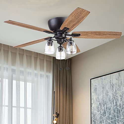 4 Pack Clear Seeded Glass Replacement Shades for Ceiling Fan Light Fixtures F4390