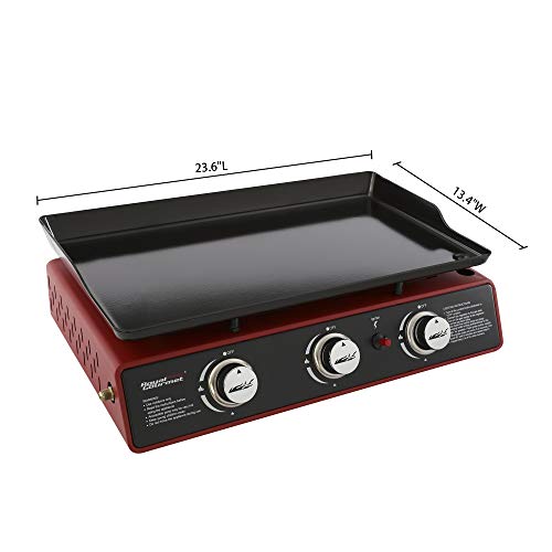 24-Inch 3-Burner Portable Table Top Gas Grill Griddle M538