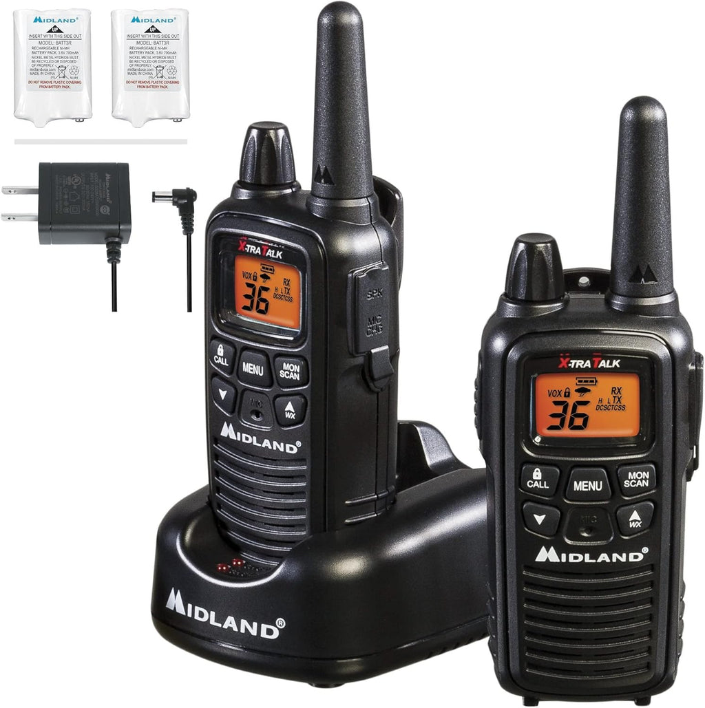 36 Channel FRS Two-Way Radio Walkie Talkie Pair Pack Black G497672