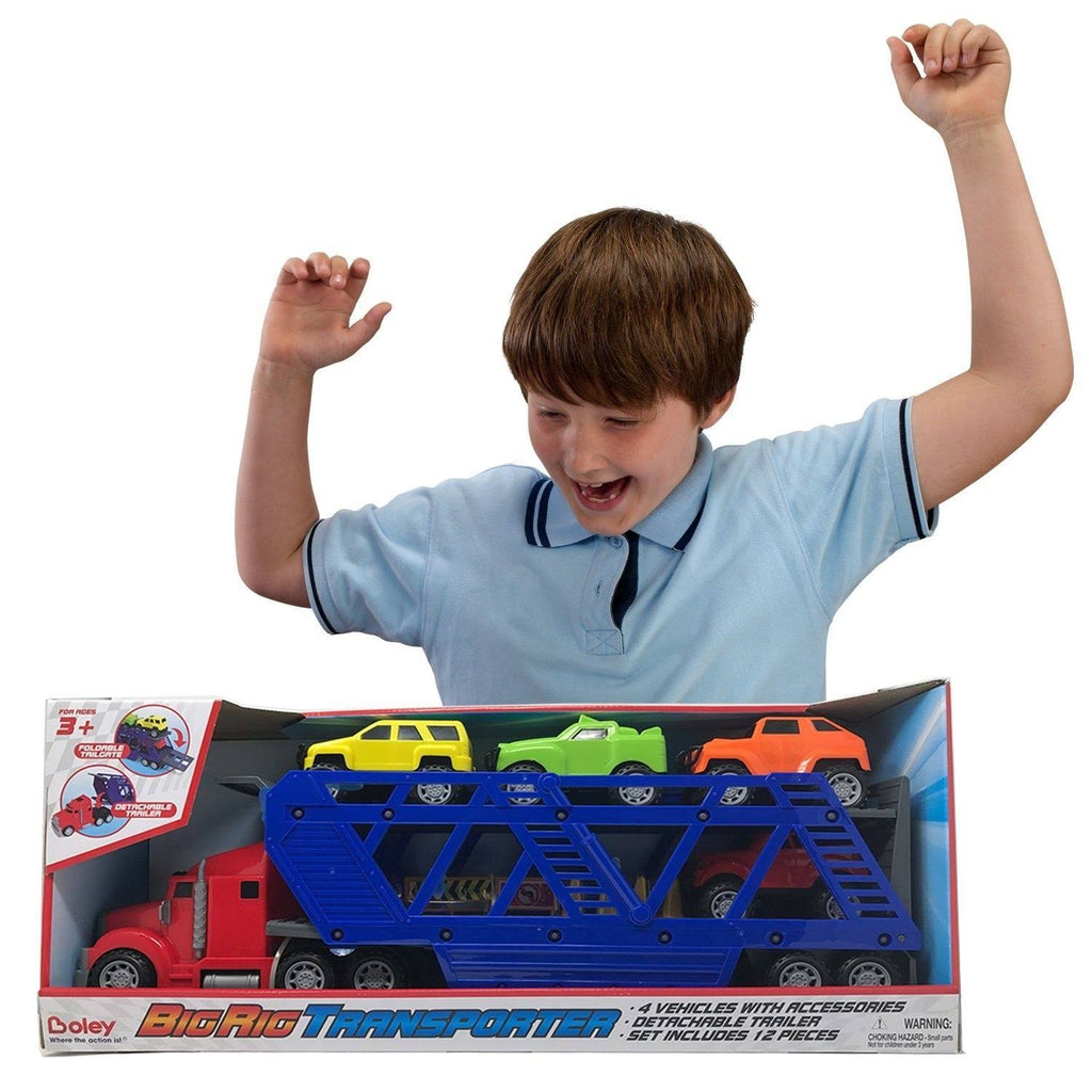 5-in-1 Truck Carrier Toy with Trailer Y565