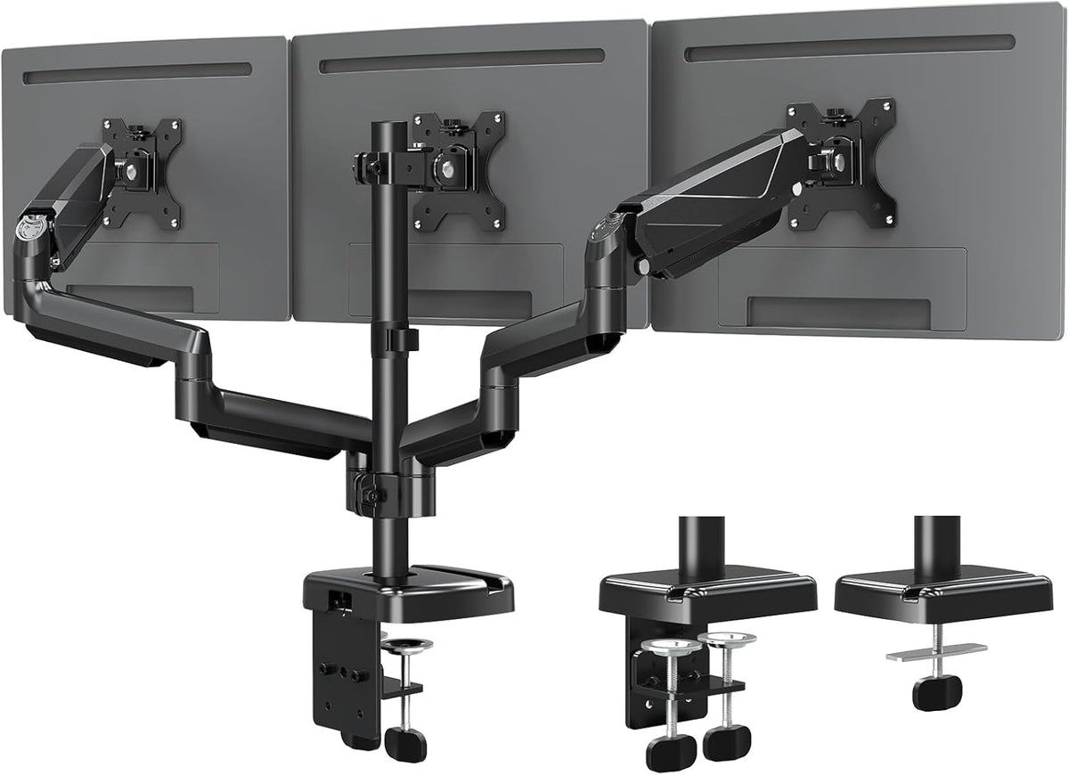 Triple Monitor Desk Mount for 3 Screens Up to 27 inch I17582