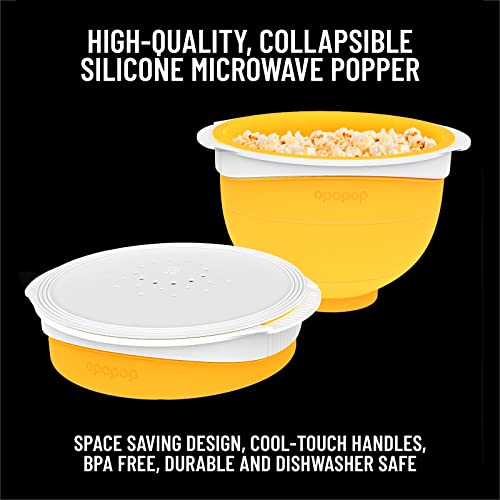 Variety 12-Pack Gourmet Popcorn Kit with Collapsible Silicone Popcorn Popper V287