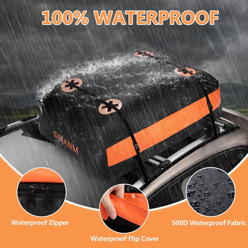 15 Cubic Feet Heavy Duty Waterproof Rooftop Cargo Carrier Y98851