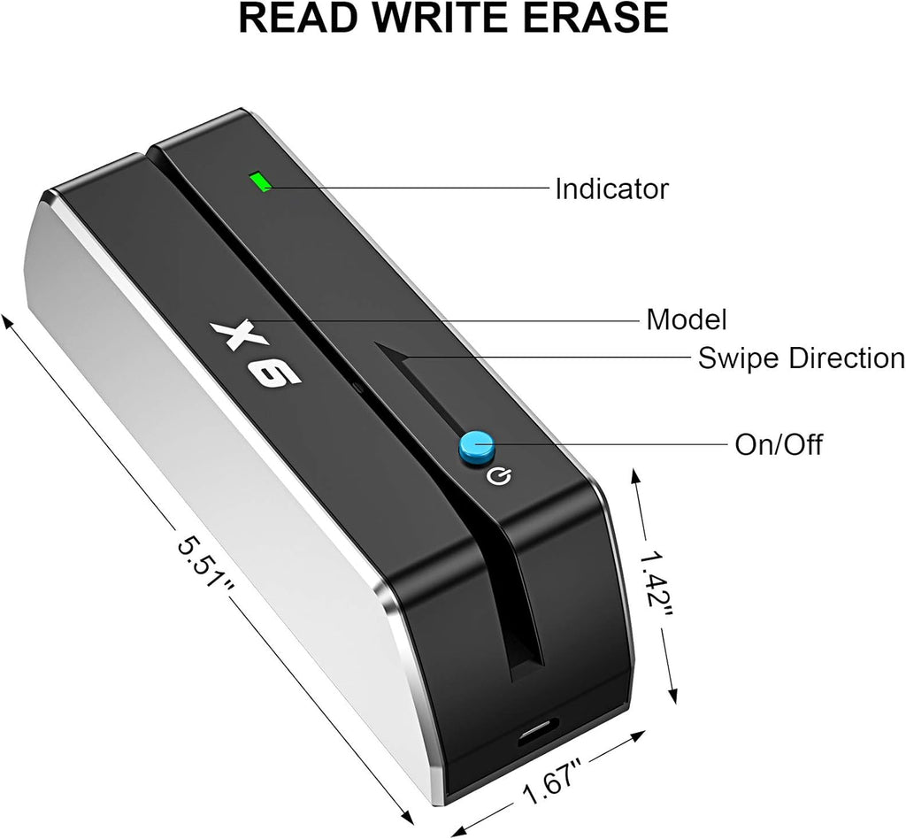 3 Tracks Mag Card Reader Writer Encoder X230