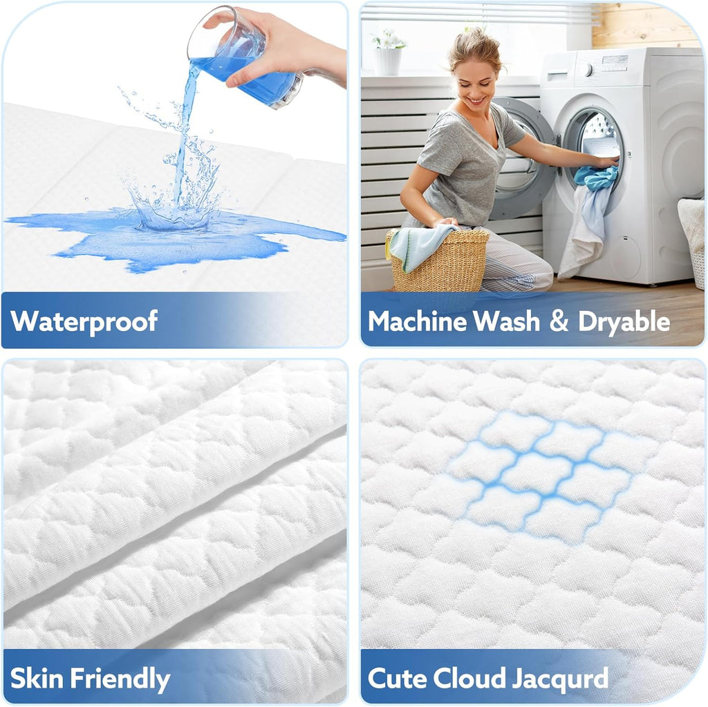 38’’x26’’ Waterproof Portable Crib Mattress Topper E26574