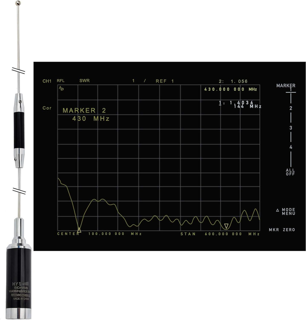 Dual-Band NMO 37.9 Inch Antenna with Stainless Steel L-Bracket & 13' RG-58 Coax Cable J5257