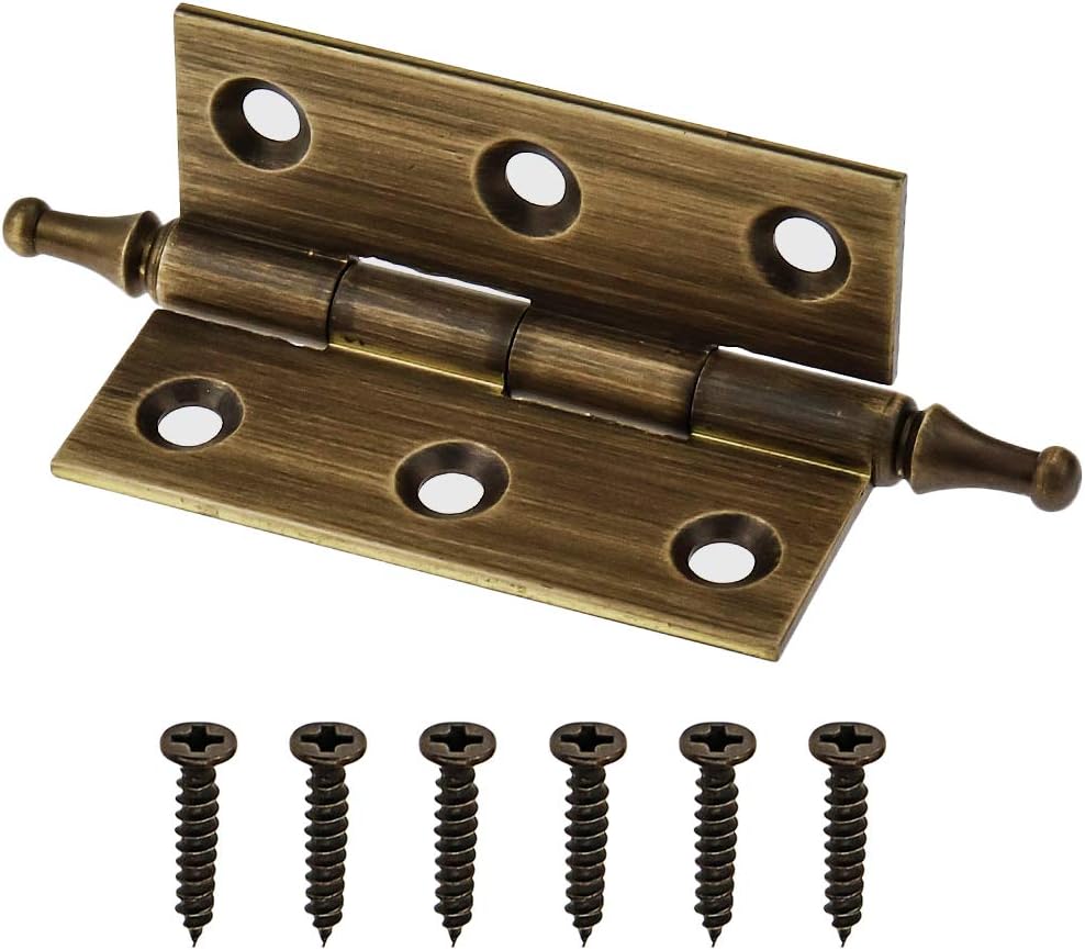 2 Inch Antique Pure Brass Butt Hinges 2pcs U38039