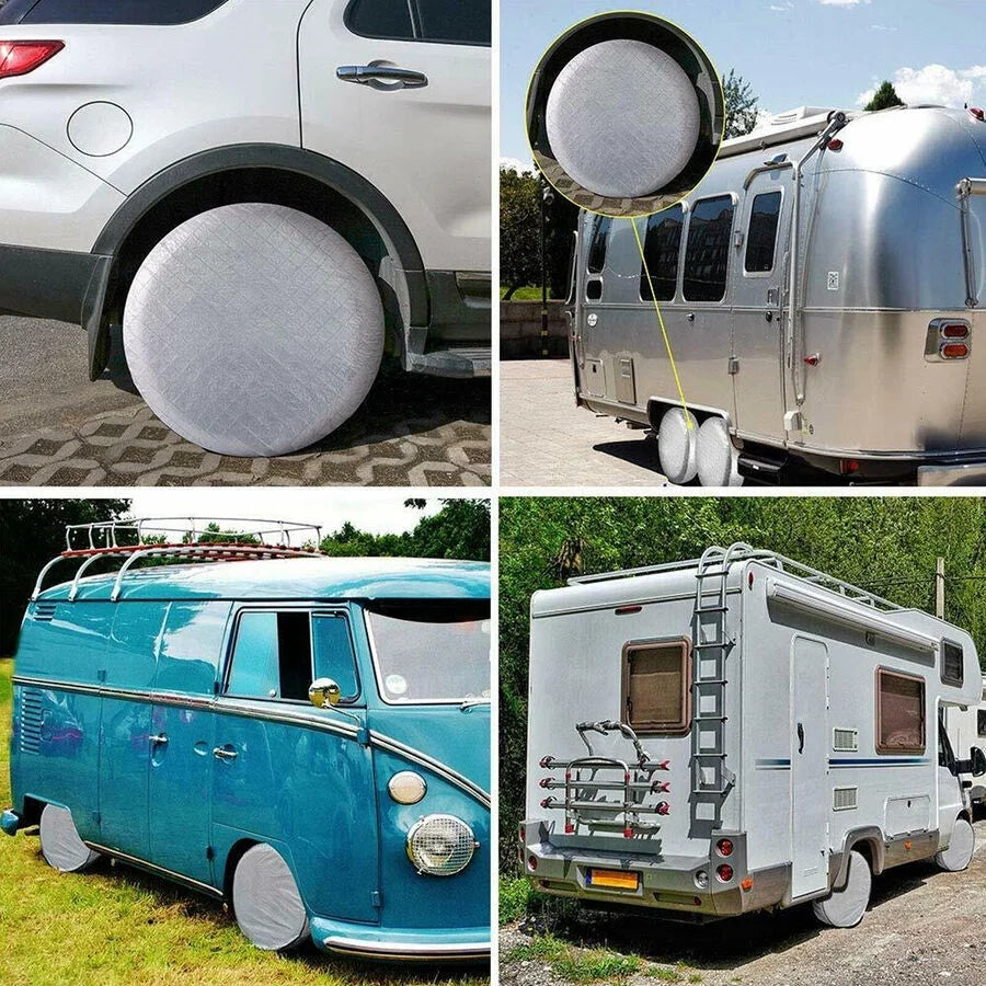 4PCS Waterproof Wheel & Tyre RV Trailer Camper Sun Protector Z2128