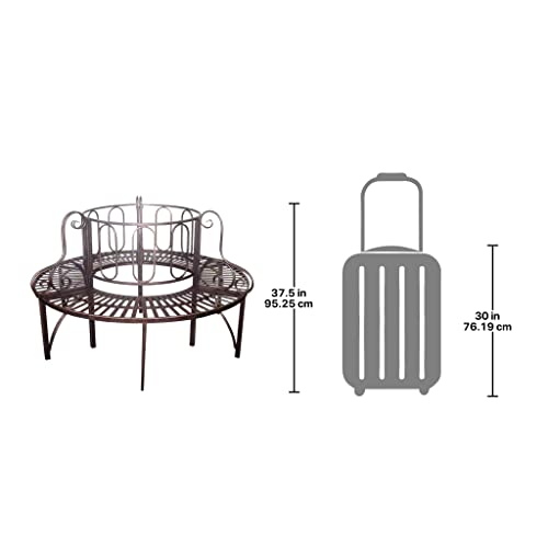 47 Inch Grey Circular Garden Tree Bench Seat F68575