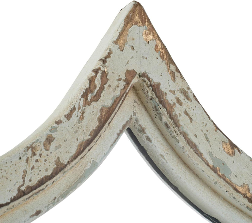 Vintage Weathered White Full Length Floor Mirror Y1560
