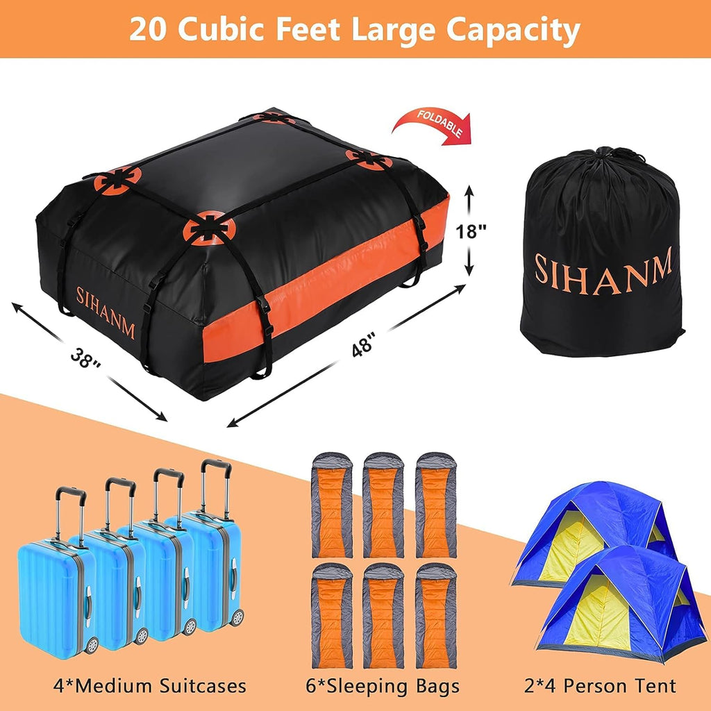 15 Cubic Feet Heavy Duty Waterproof Rooftop Cargo Carrier Y98851