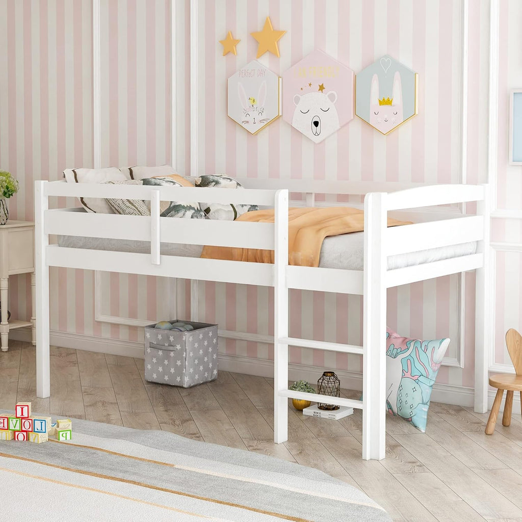 Twin Loft Beds with Slide and Staircase I536