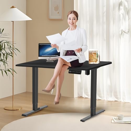 Black Height Adjustable Electric Standing Desk Frame X932972