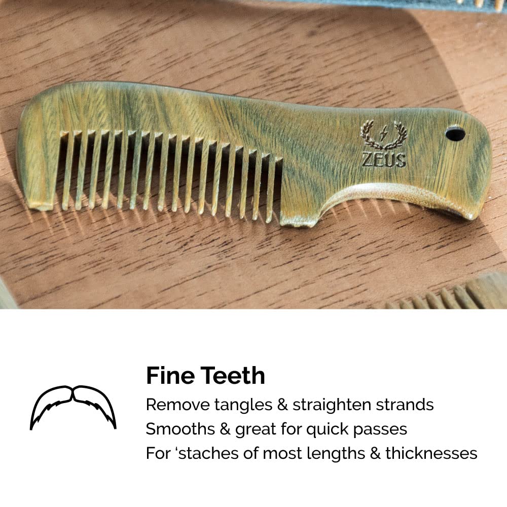 Sandalwood Mustache Comb J817