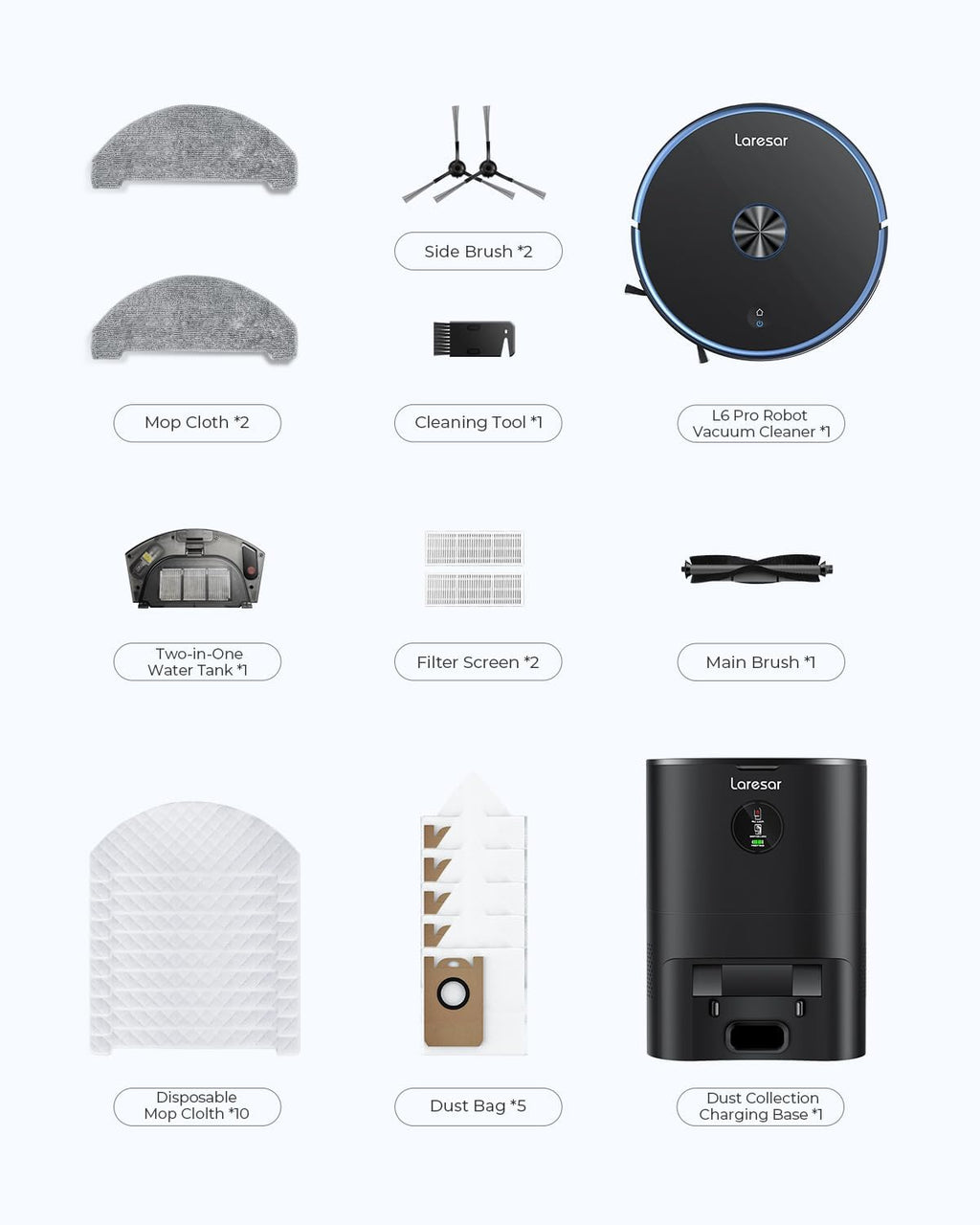 3 in 1 Robot Vacuum and Mop Combo with Self Emptying Station R413