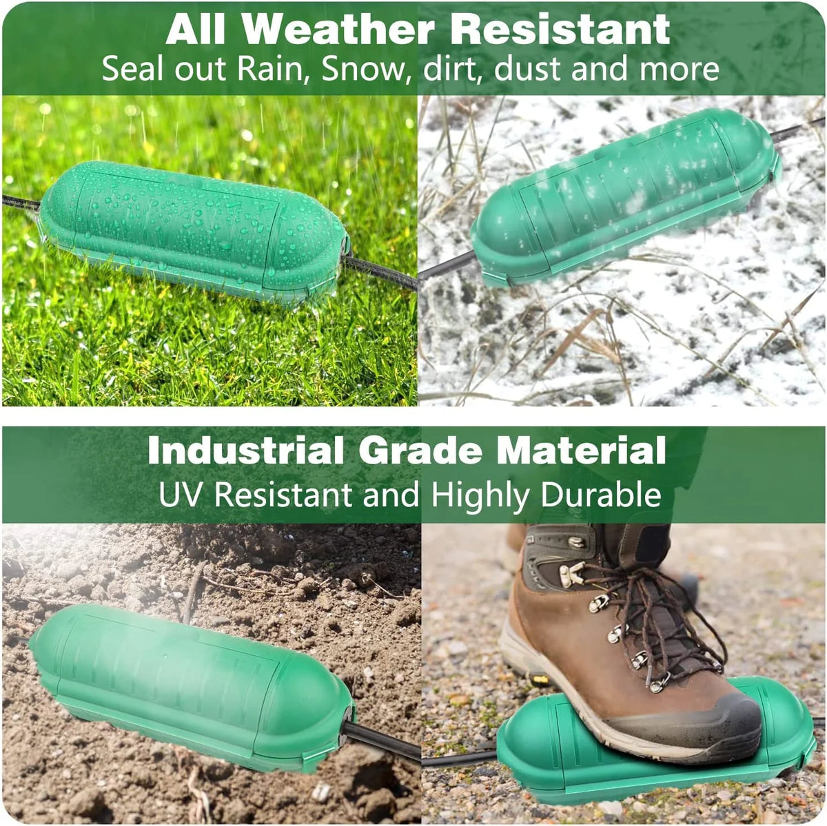 3 Pack Green Weatherproof Electrical Connection Box X85464