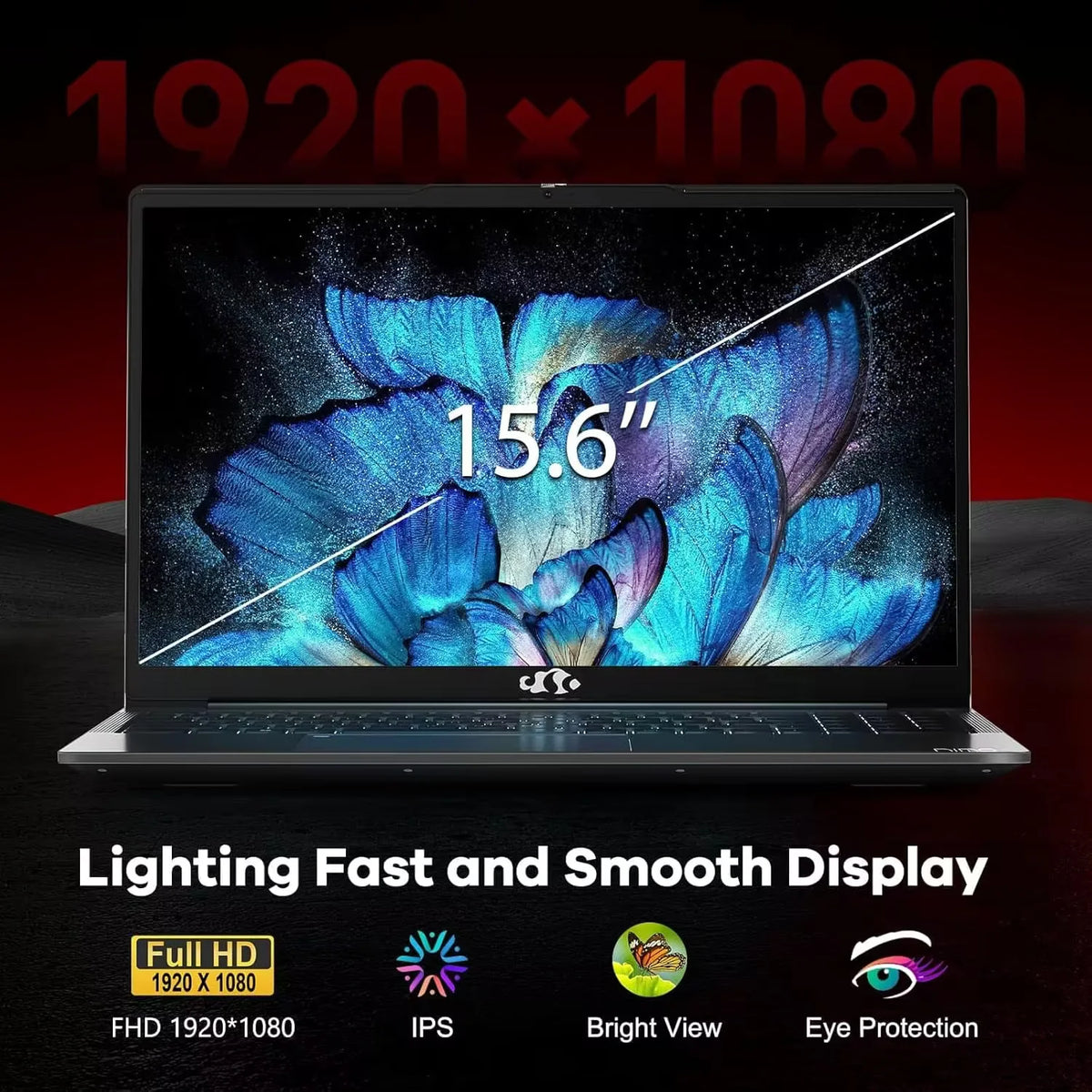 15.6" 6-Cores AMD Ryzen 5 6600H 32GB DDR5 1TB SSD Windows11 FHD IPS Laptop W122