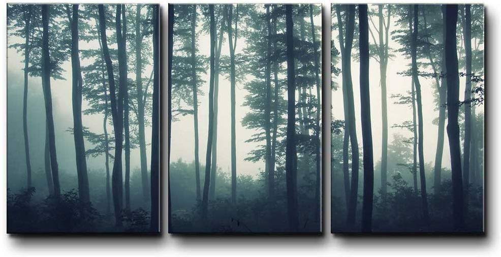 Teal Tree Canvas Art 3 Panels 16x24 Inches G841