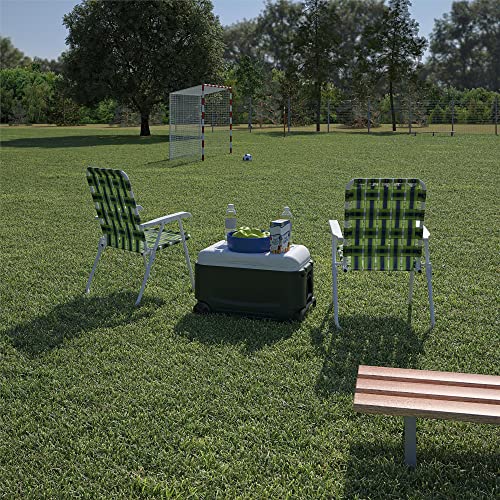 2-Pack Blue and Green Folding Lawn Chairs B174400