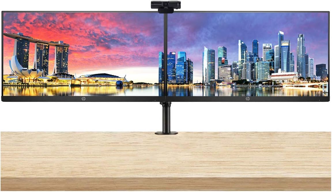 27 Inch FHD IPS Anti-Glare Monitor 2-Pack with Webcam and Dual Monitor Stand U619