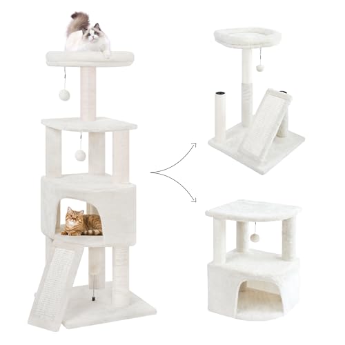 Grey Cat Tree with Scratching Post W16451