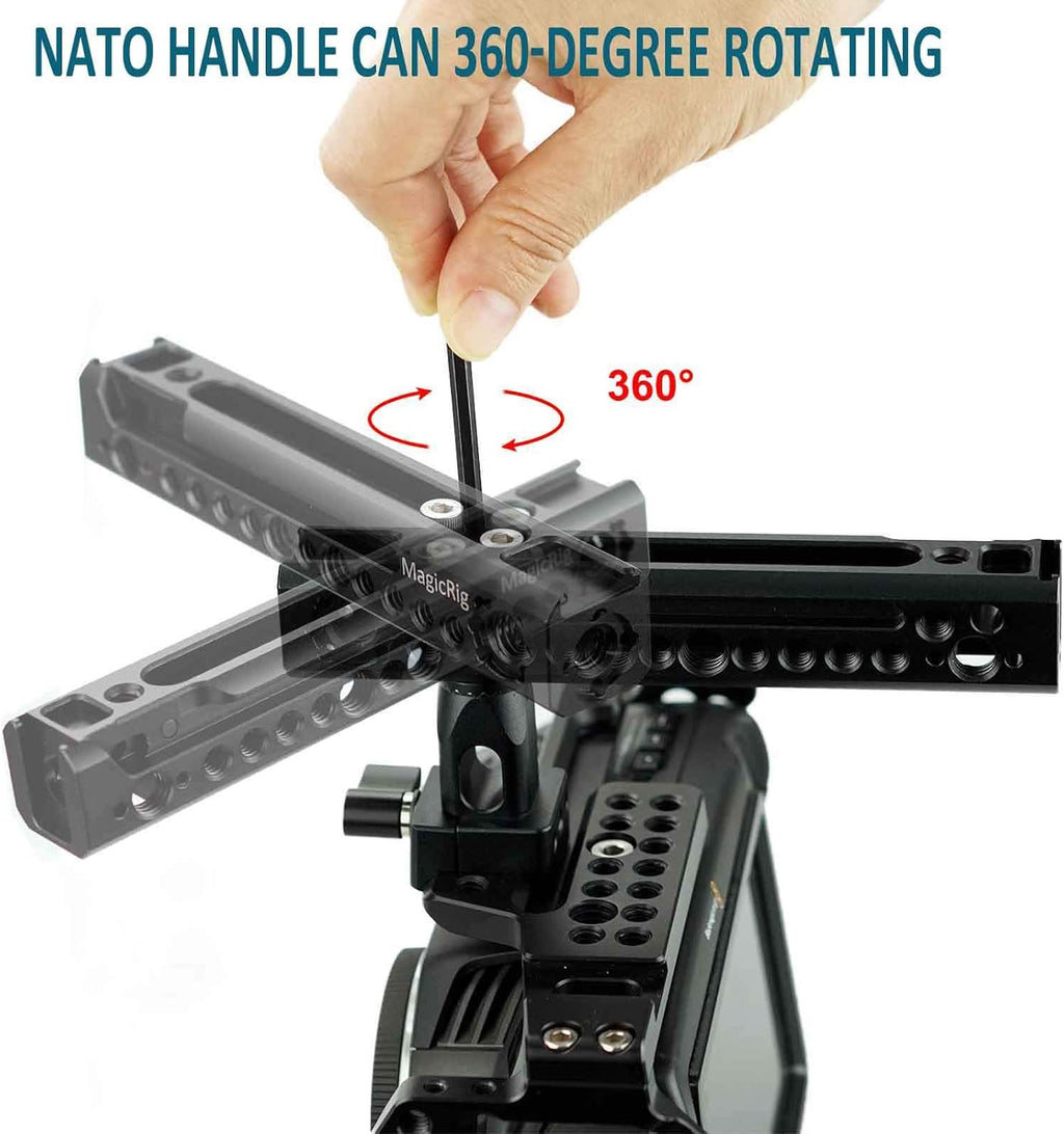 Rubber Top Handle with NATO Rail and 3-Cold Shoe J903085
