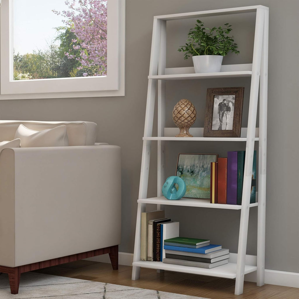 4 Tier Wooden Ladder Bookshelf F54251