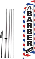 White Feather Flag with 15 ft Pole Kit and Ground Spike B717645