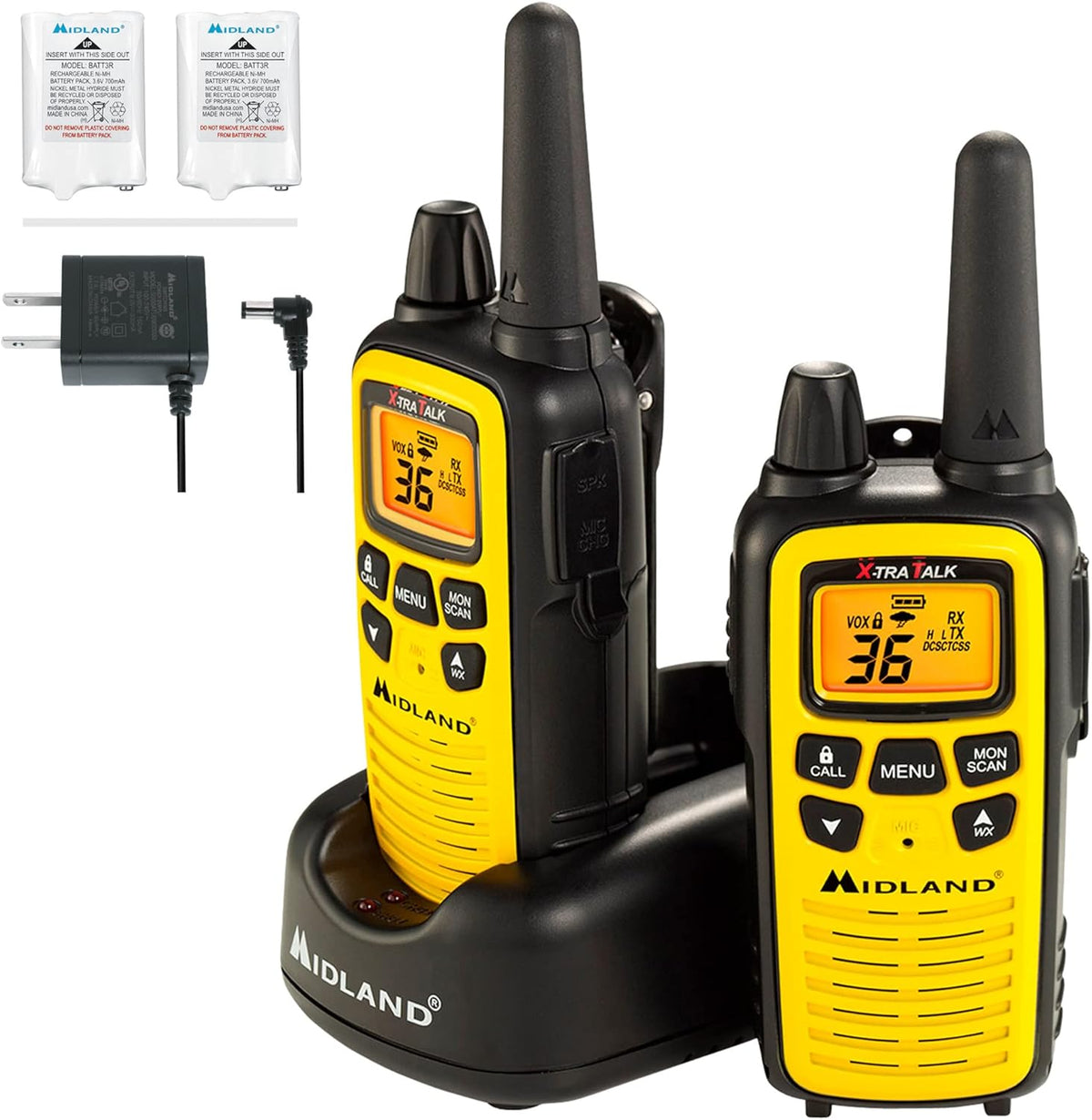 36 Channel FRS Two-Way Radio Walkie Talkie Pair Pack Black G497672