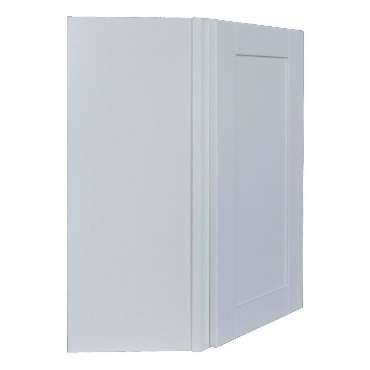 White Diagonal Corner Wall Cabinet E34448