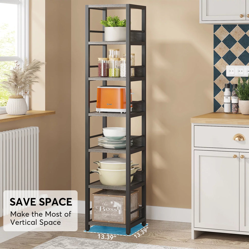 75" 6 Tier Narrow Bookshelf G6620